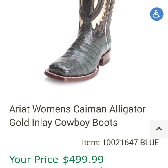 Ariat Exotics Caiman Alligator 6.5B - Picture 4 of 4